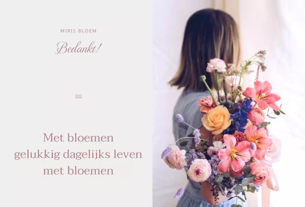 Foto Split Layout Bloemist in Vintage Roze