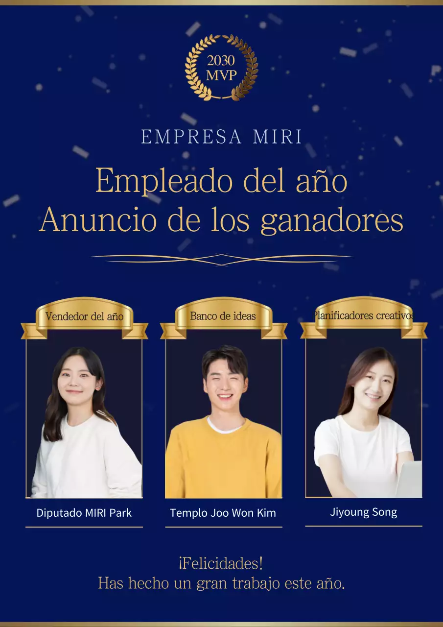 Anuncio de los ganadores de los premios azules y dorados