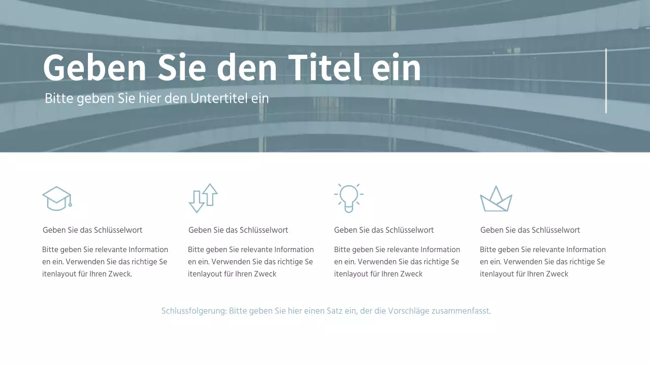 Prägnante Präsentationen