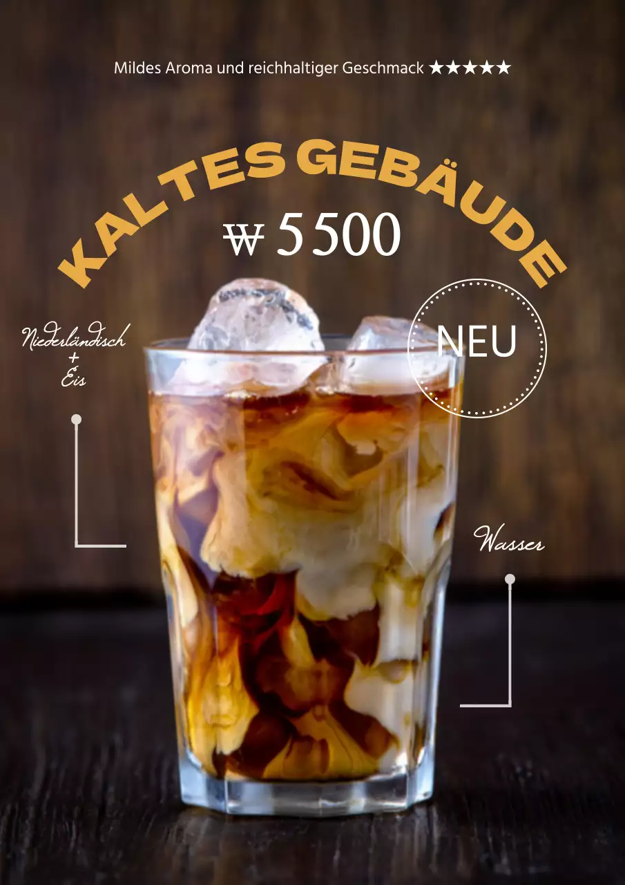 Werben Sie für Ihre neue Kaltgetränkekarte