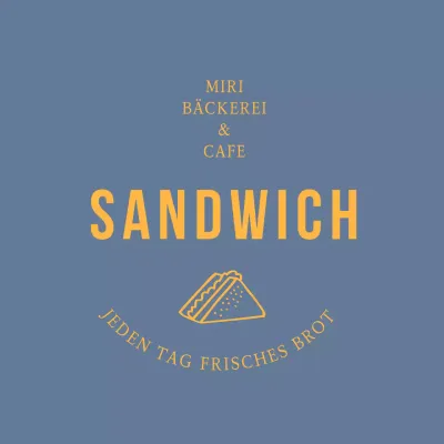 Bäckerei-Sandwich-Aufkleber