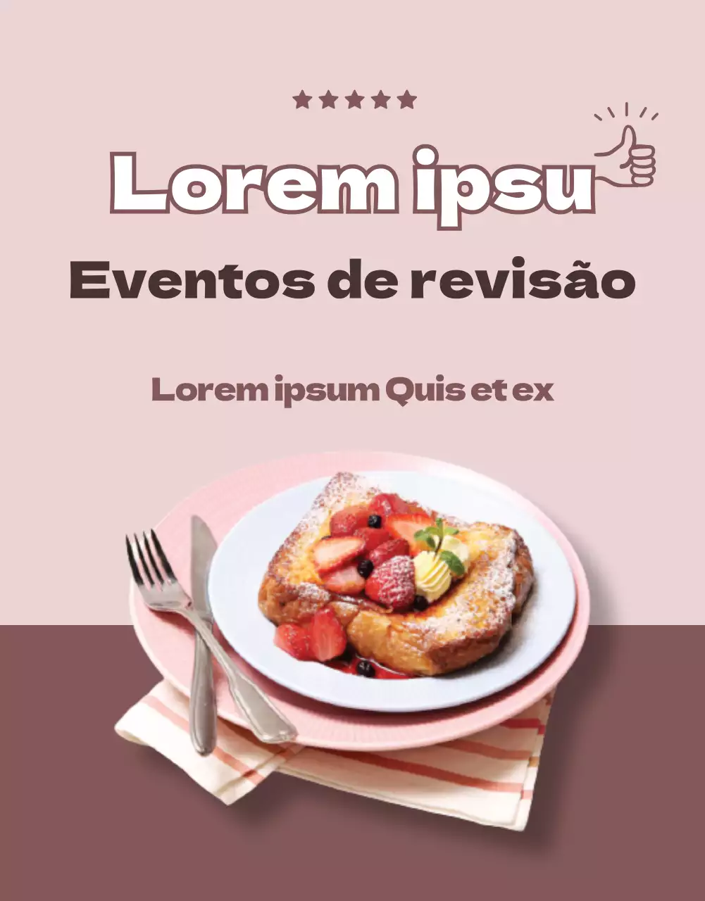 Revisão do conceito rosa e limpoEventos