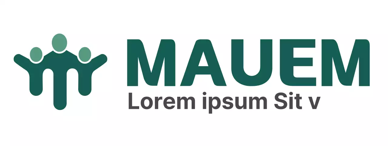 Criar um logótipo de empresa com uma pessoa verde escura de mãos dadas