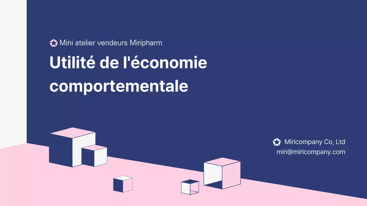 L'économie comportementale dans le domaine de la présentation de la formation des vendeurs rose et marine