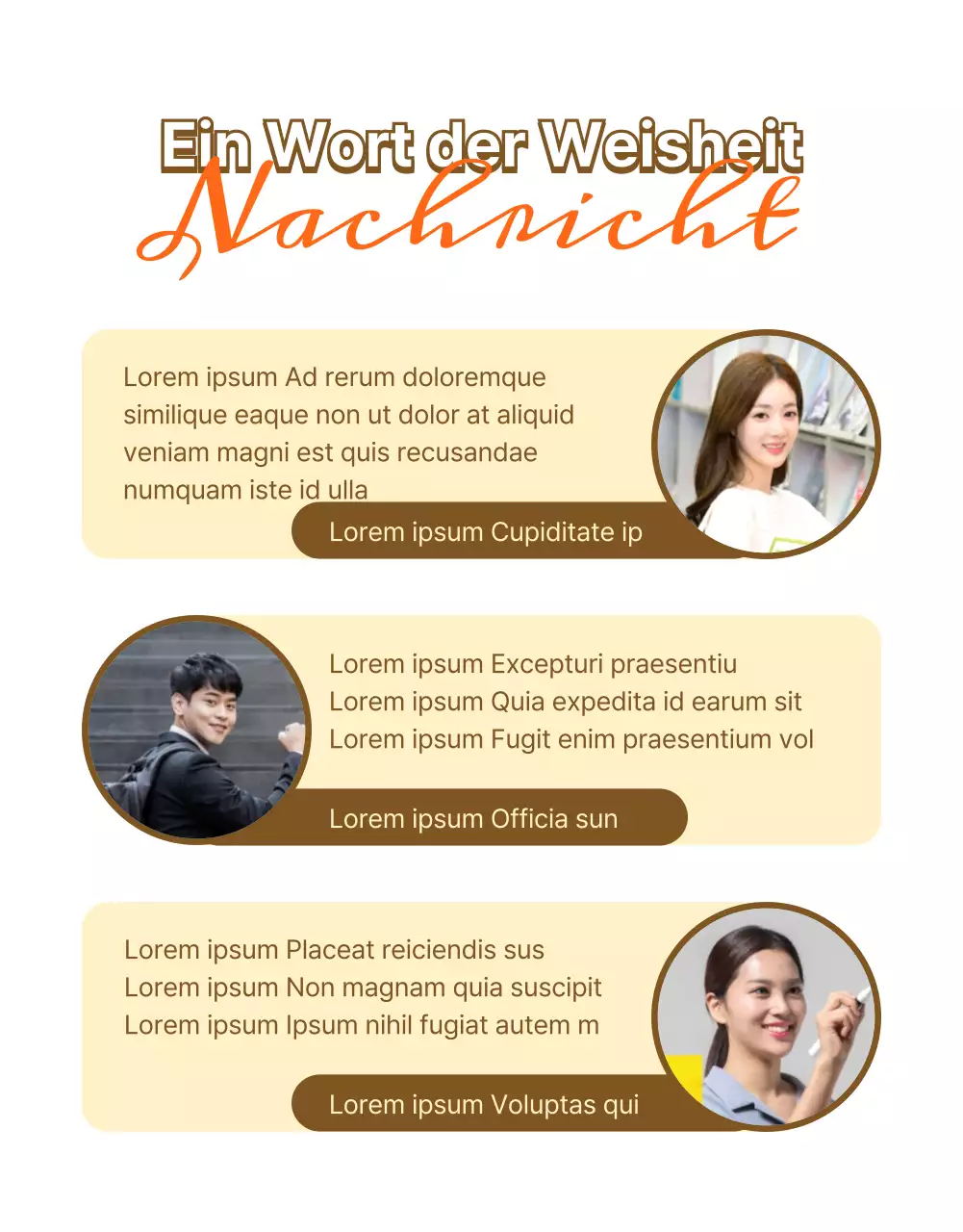 Ein Vorstellungsgespräch für neue Mitarbeiter in beruhigenden Beige- und Orangetönen