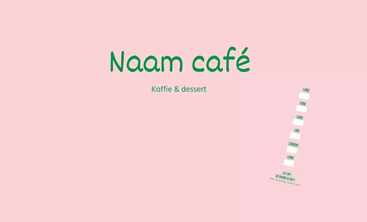 Roze Groen Nette Engelse letters