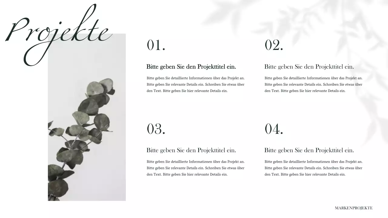 Präsentationen der Marke