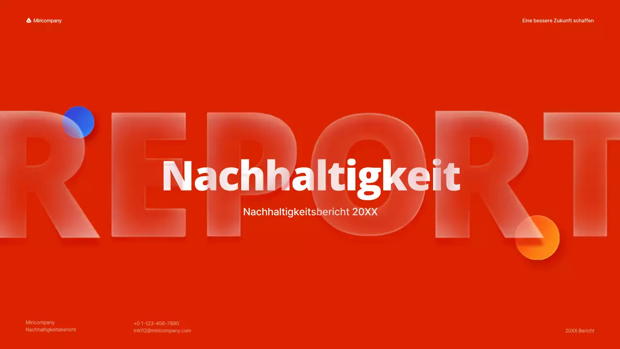 ESG-Unternehmensbericht mit rotem, buntem Konzept