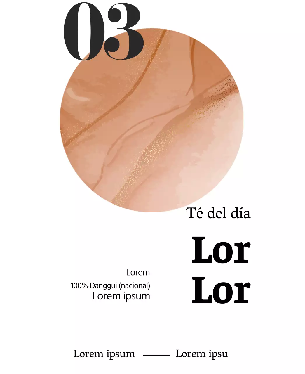 Bolsitas de té danggui tradicionales con una emotiva imagen circular