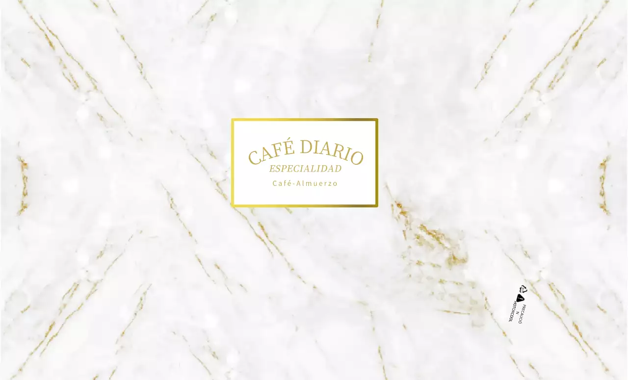 Diseño de vaso de papel de cafetería con motivo de mármol