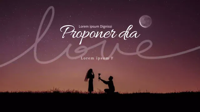 Gradiente púrpura Emocional silueta luz de la luna Propuesta de boda vlog YouTube miniatura