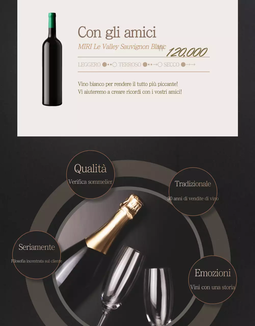 Pagina di dettaglio del vino