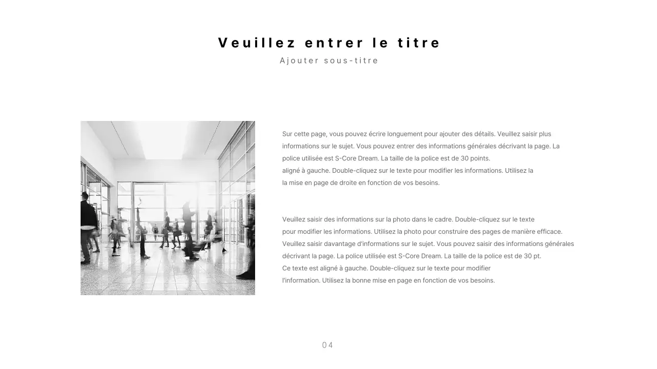 Des présentations propres