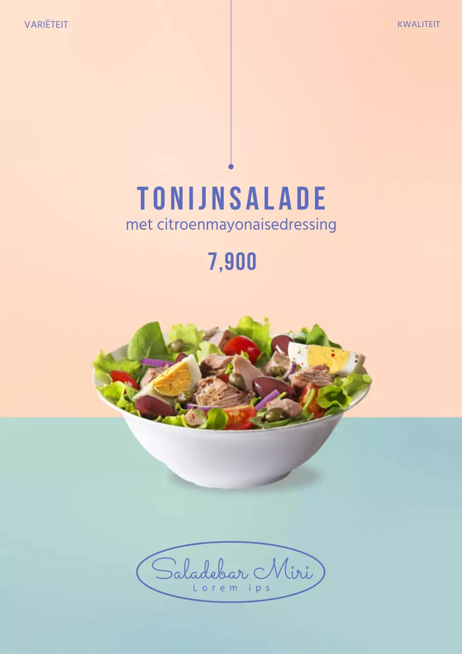 Mint Simpel Salade Portret Poster