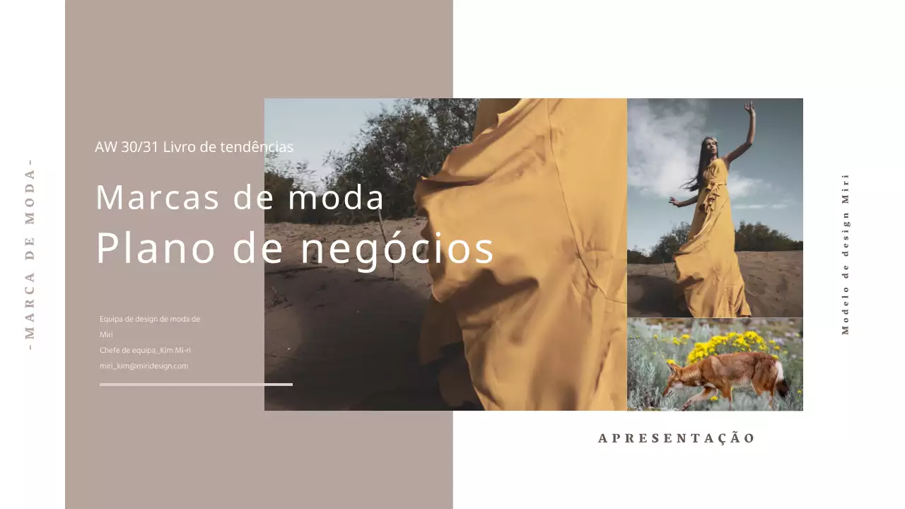 Plano de negócios simples para vestuário com tons suaves