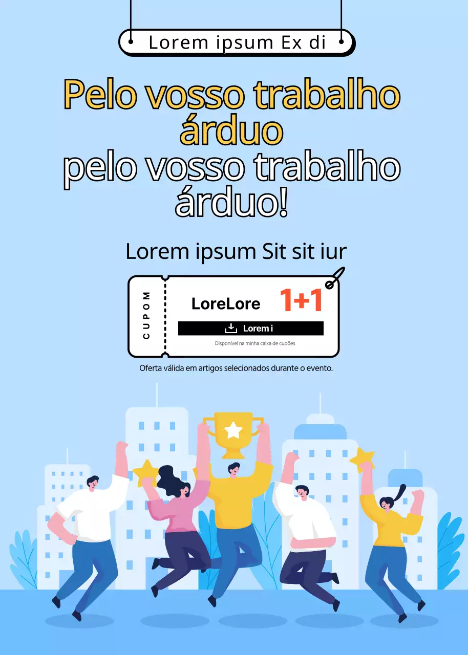 Compre um e leve outro grátis no Dia do Trabalhador