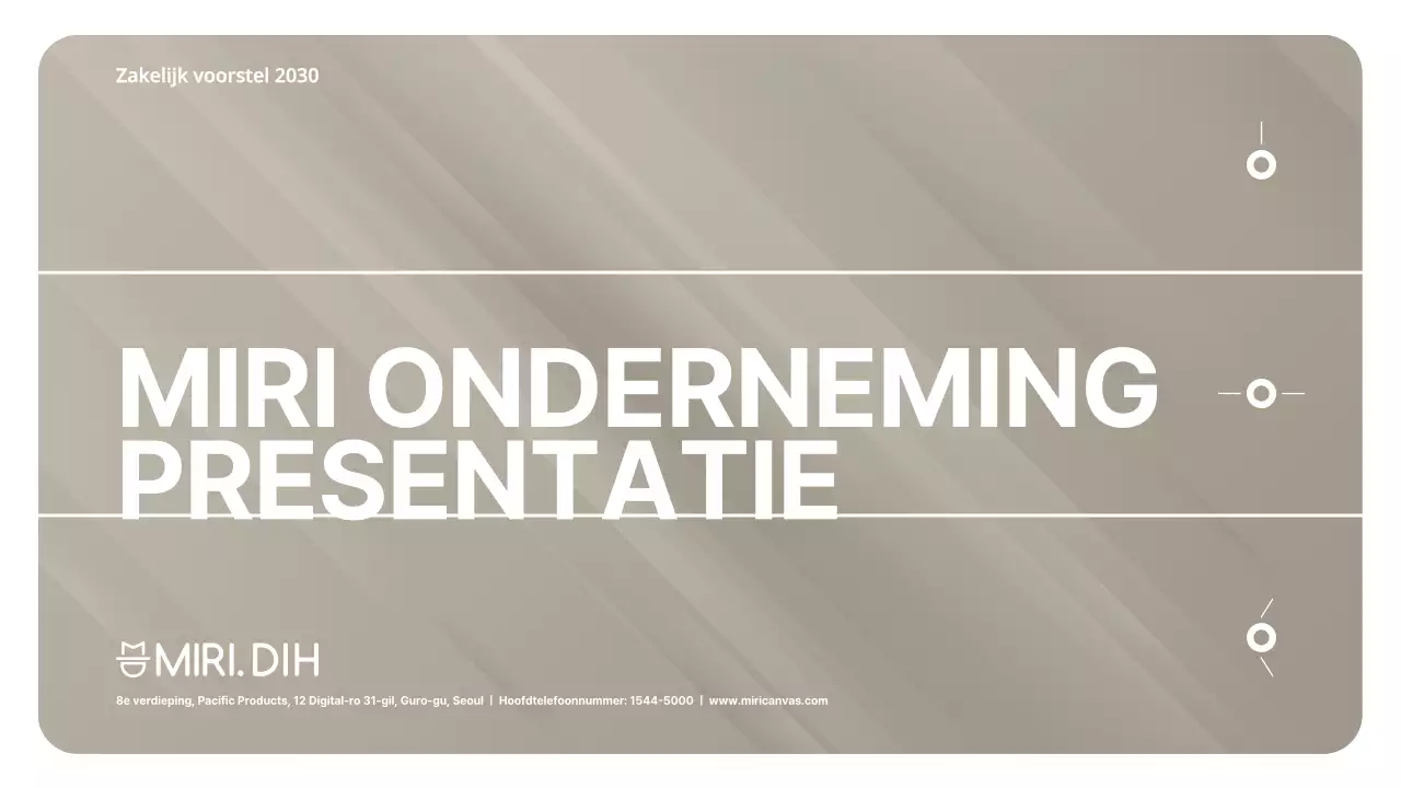 Zakelijk voorstel met bruinrode uitstraling