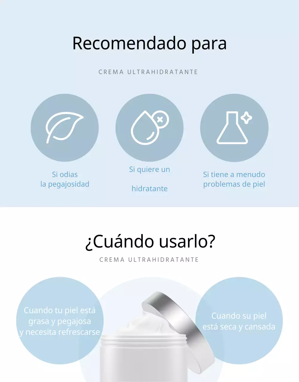 Página detallada de cosméticos