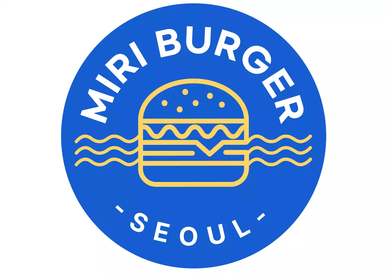 Chapeau Restaurant Illustration Hamburger Bleu