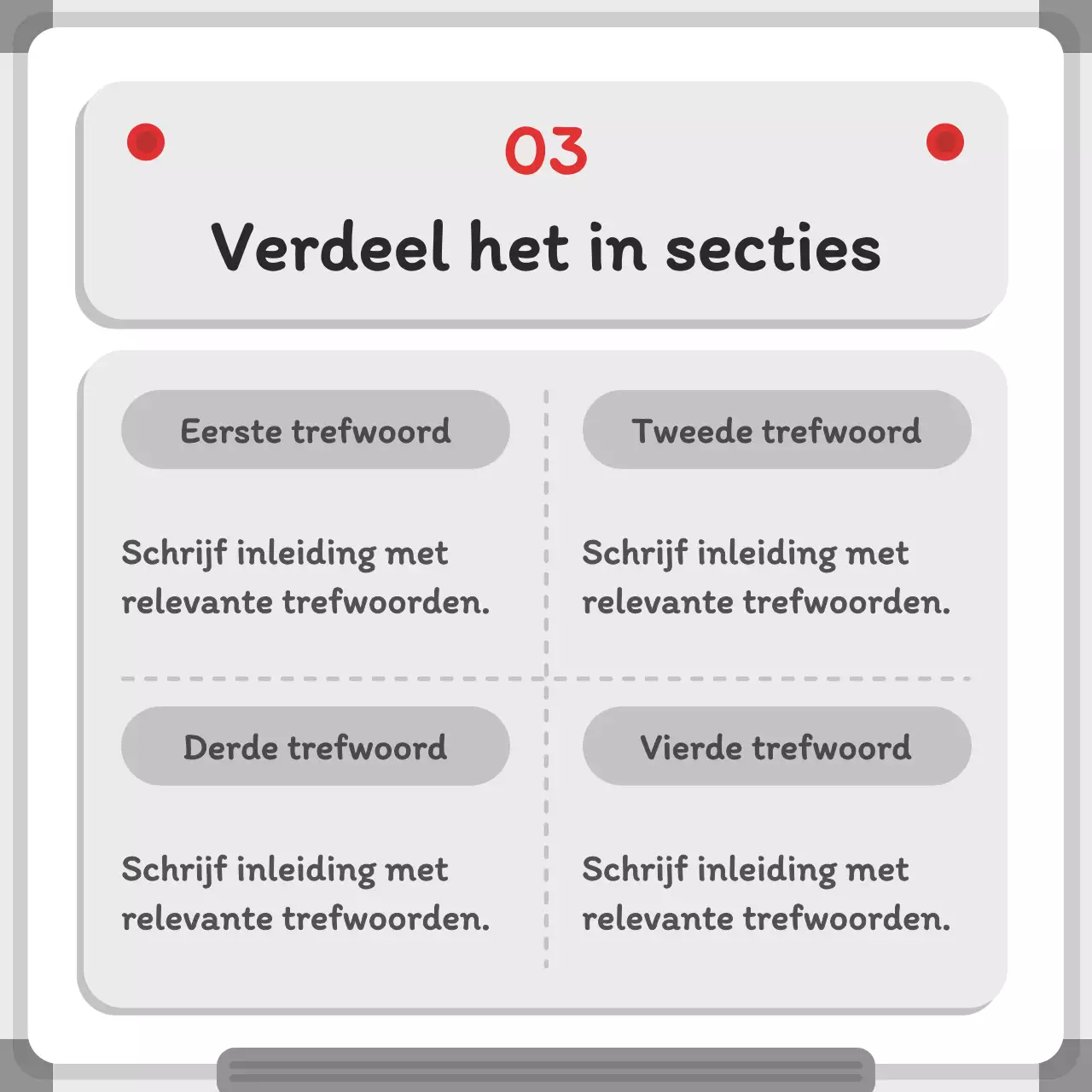 Minimalistisch whiteboardconcept in grijs en rood Feiten over het concept