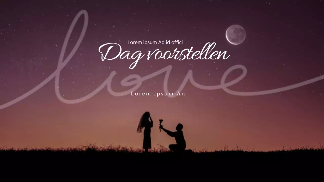 Paars kleurverloop Emotioneel maanlicht silhouet Huwelijksaanzoek vlog YouTube thumbnail