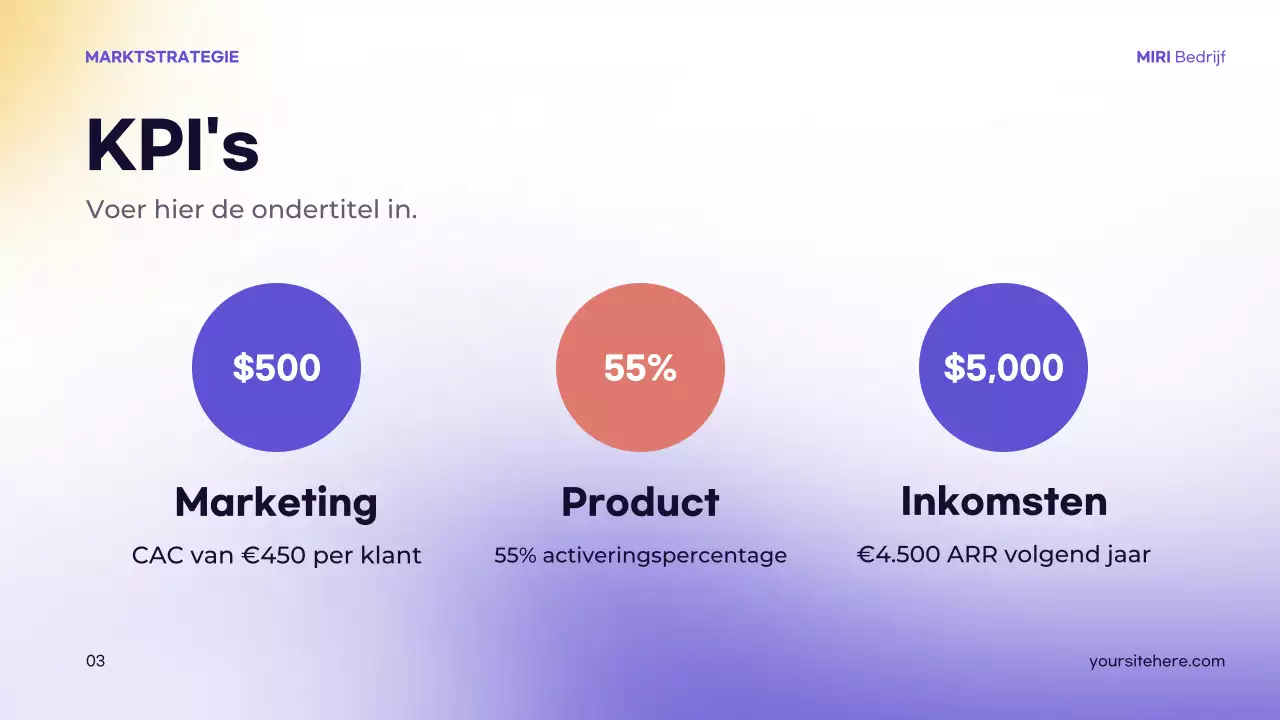 presentatie paarse moderne strategie