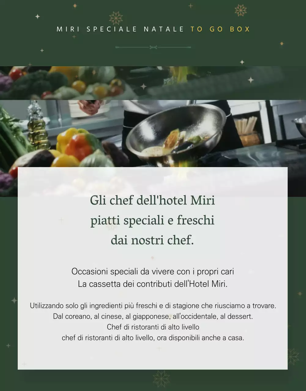 Dettagli del buffet natalizio verde e giallo