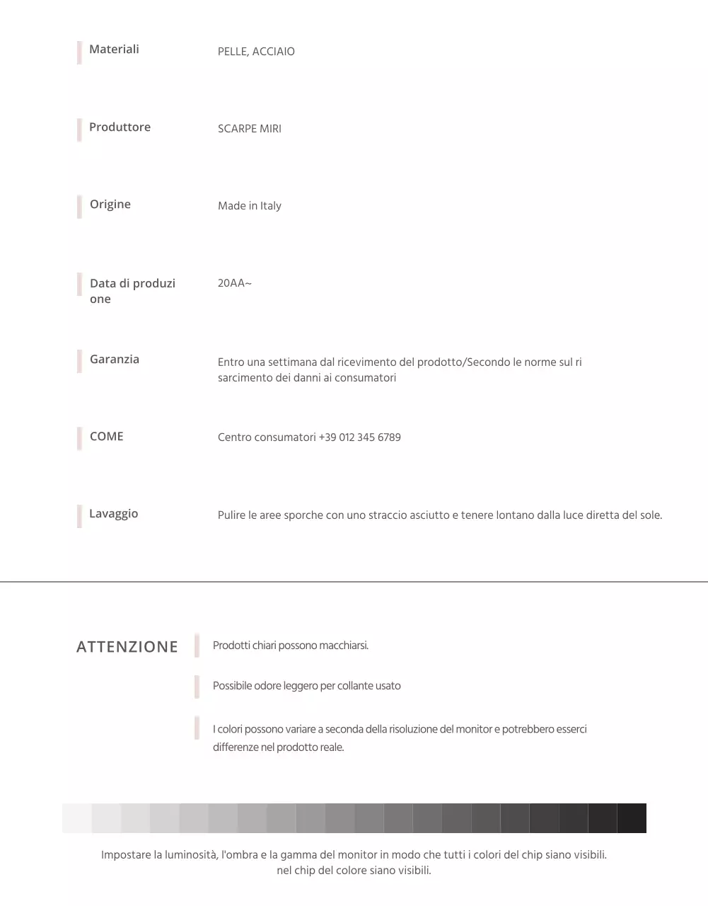 Pagina dei dettagli verbali