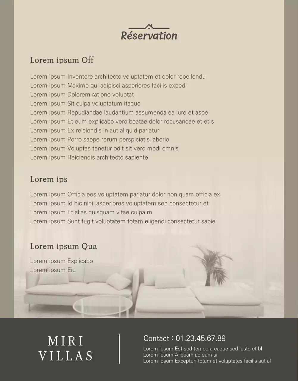 Comment réserver une pension photogénique brune et beige ?