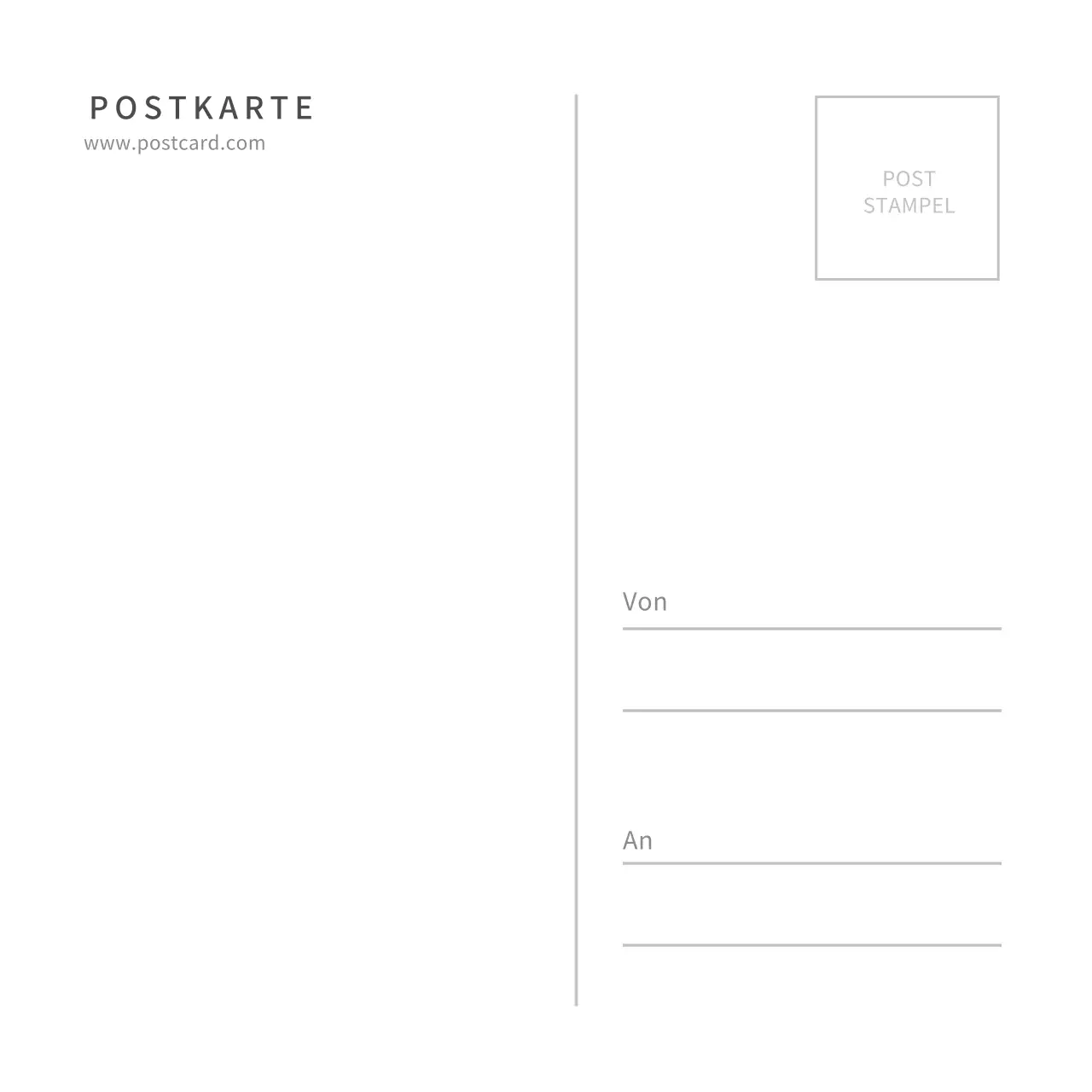 Einfache Fotopostkarte Karte Postkarte