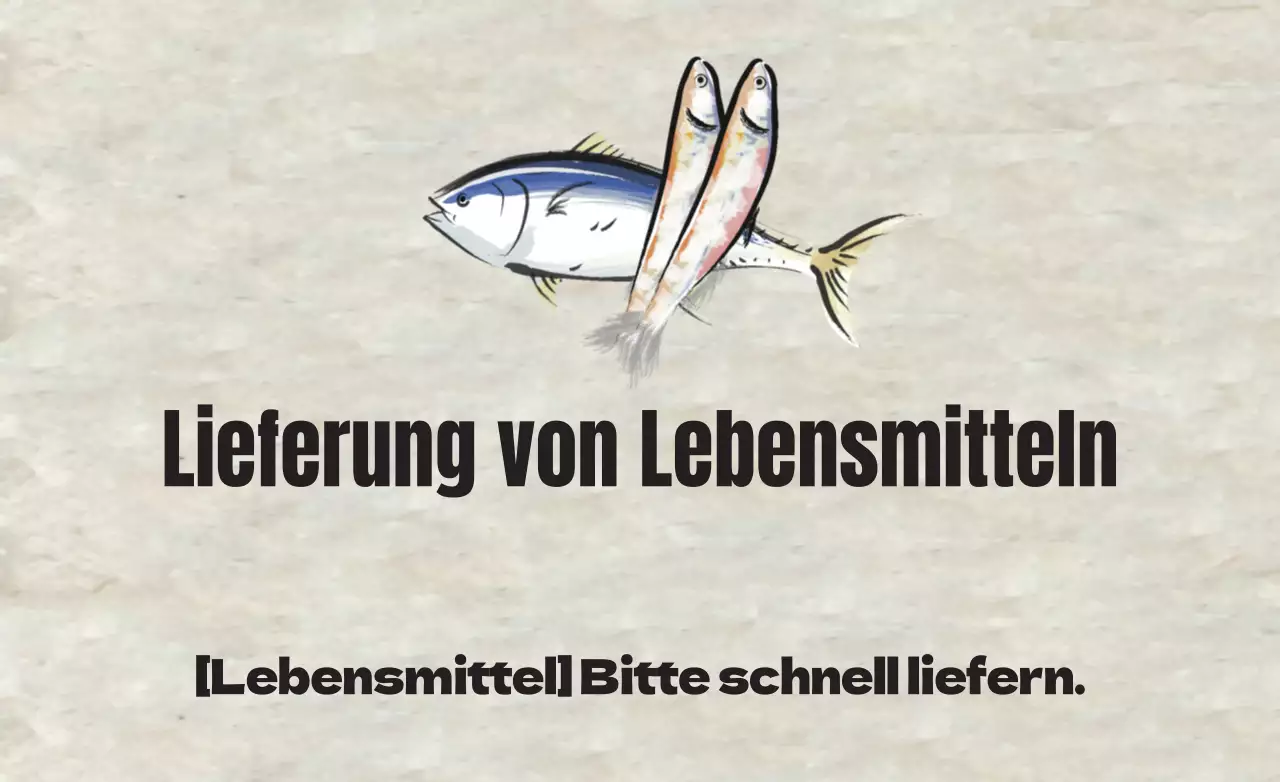 Lieferung von Lebensmitteln