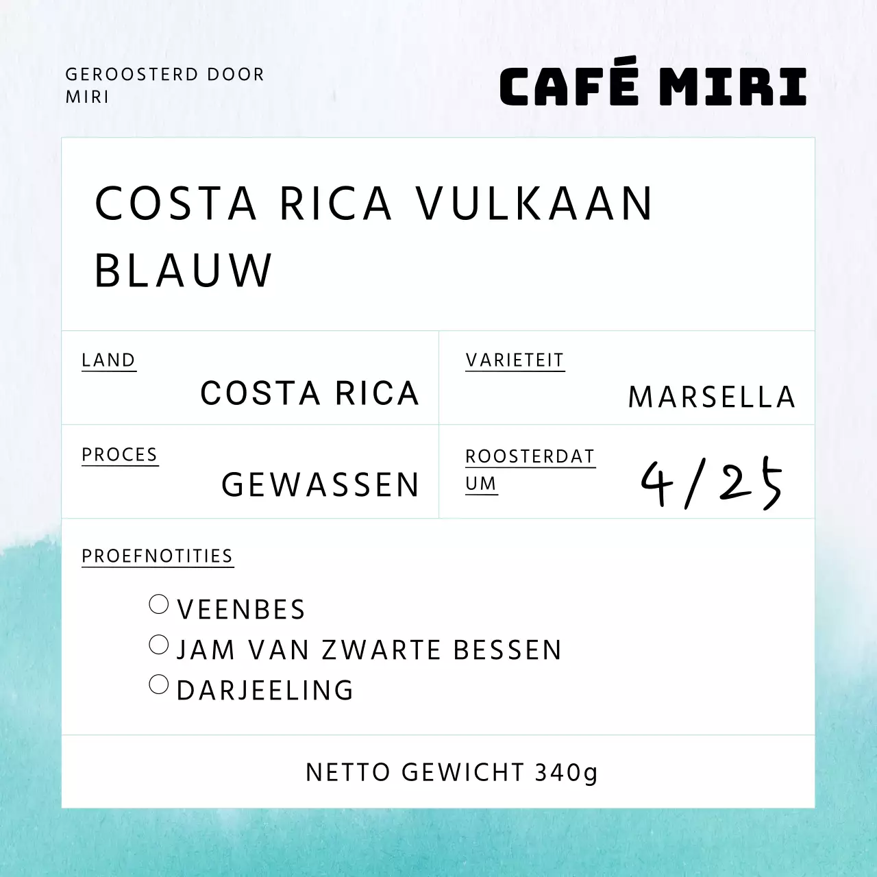 Stickers voor koffiebonen