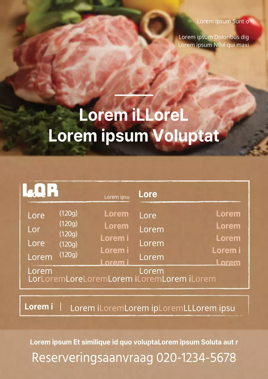 Menu van massagesalon met gele en bruine foto's van mensen die een massage krijgen