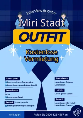 Blaues und gelbes Bewerbungsoutfit Einfacher Bewerbungsleitfaden