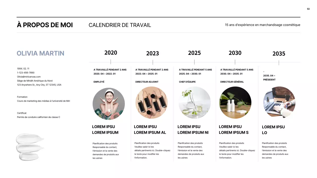 Portefeuille simple de cosmétiques MD en bleu clair et noir