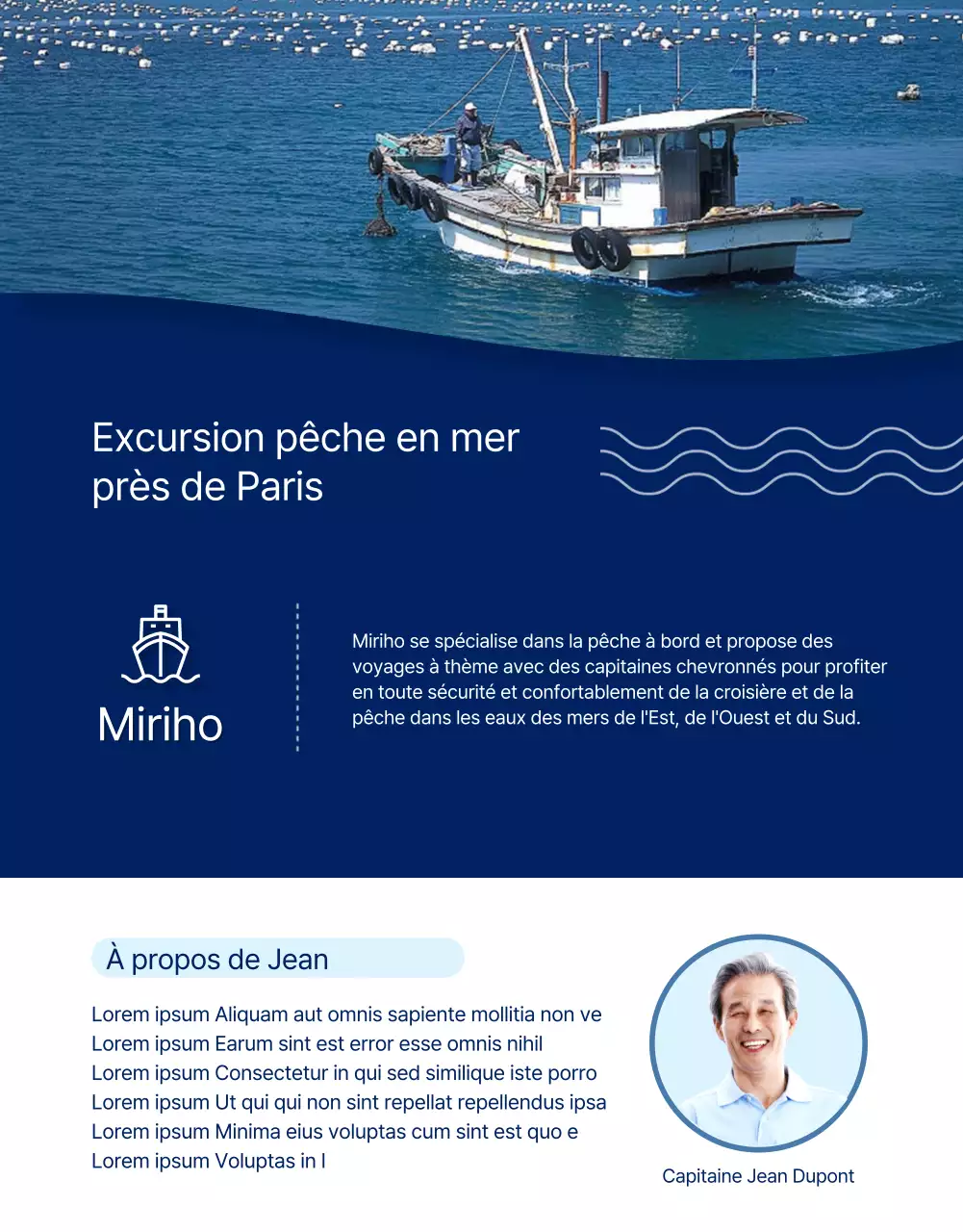 Détails de l'expérience de pêche de Cobalt Blue