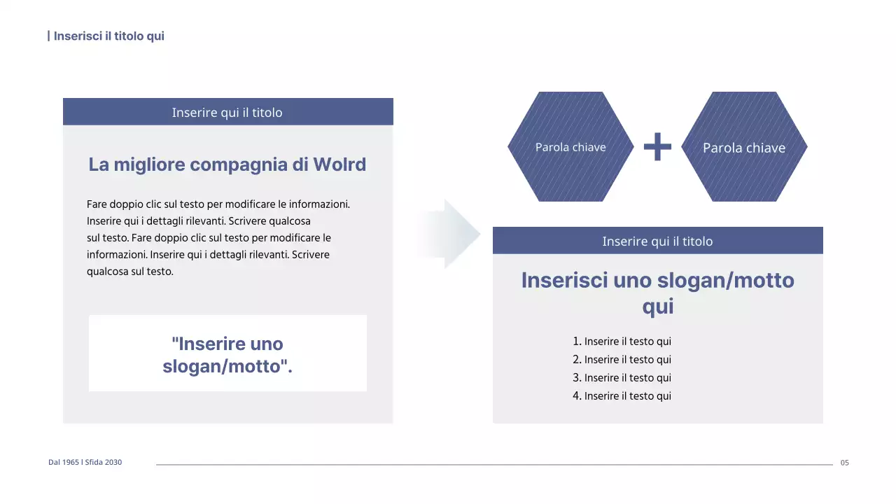 Un semplice business plan in tonalità marine