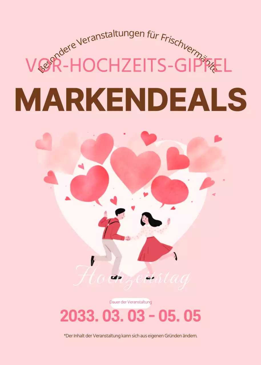 Frischvermählte in rosa Angeboten