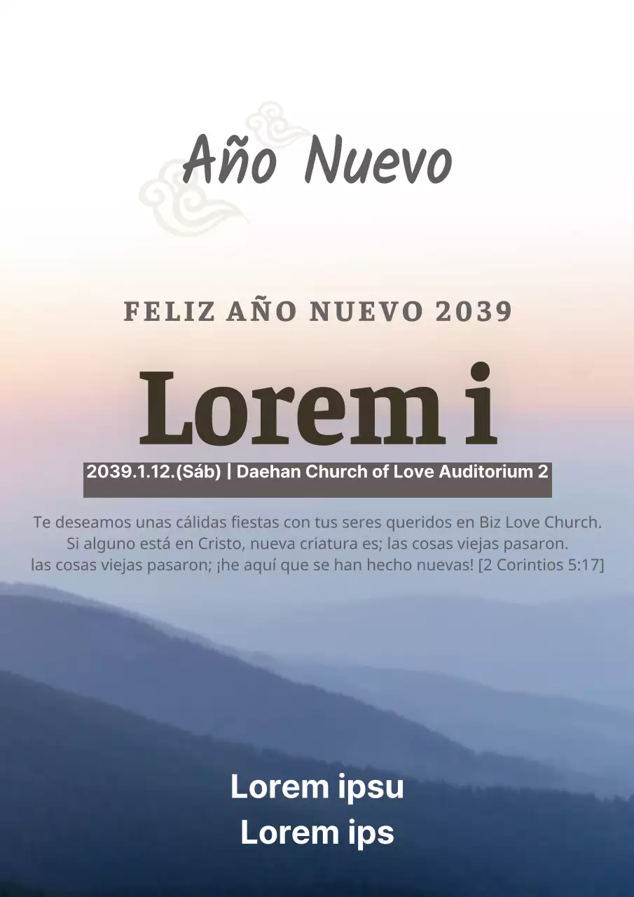 Servicio de Acción de Gracias de Año Nuevo