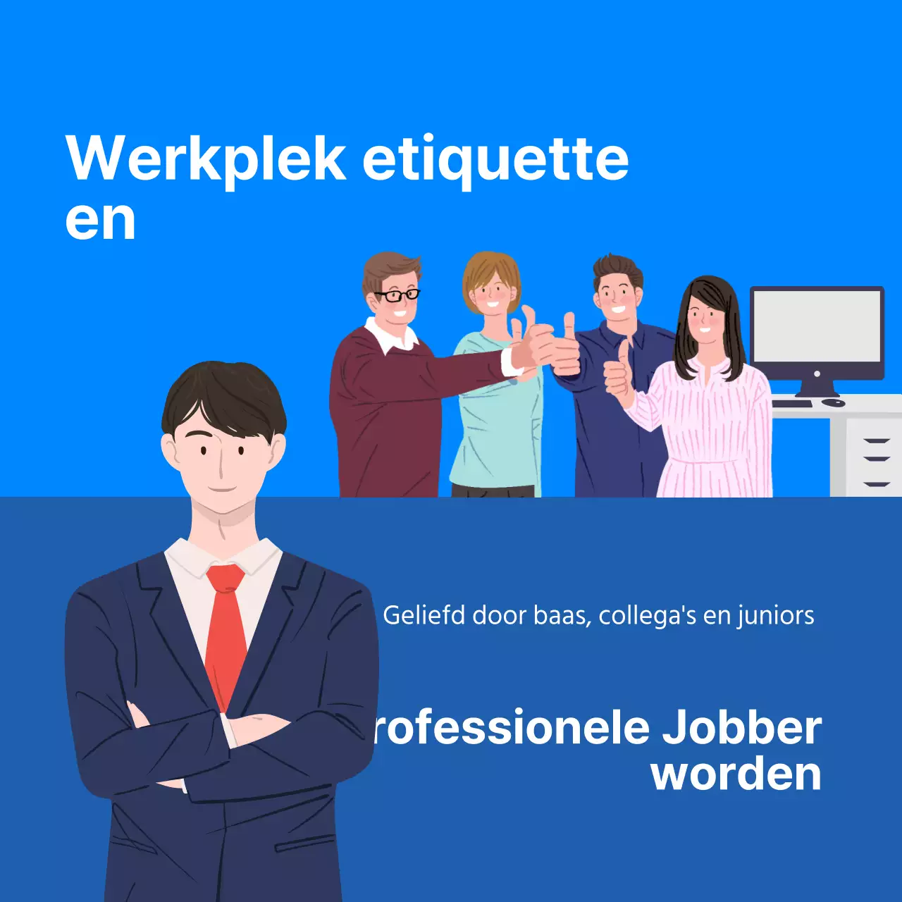 Kantoor etiquette kaart in blauwNieuws ontwerp