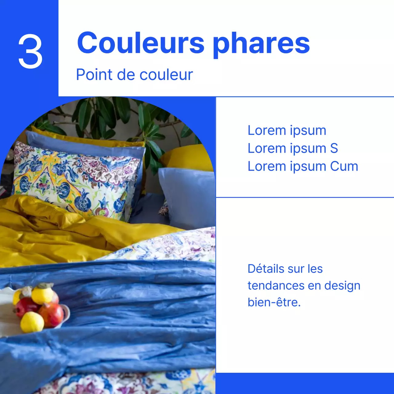 La tendance de l'intérieur simple et bleu