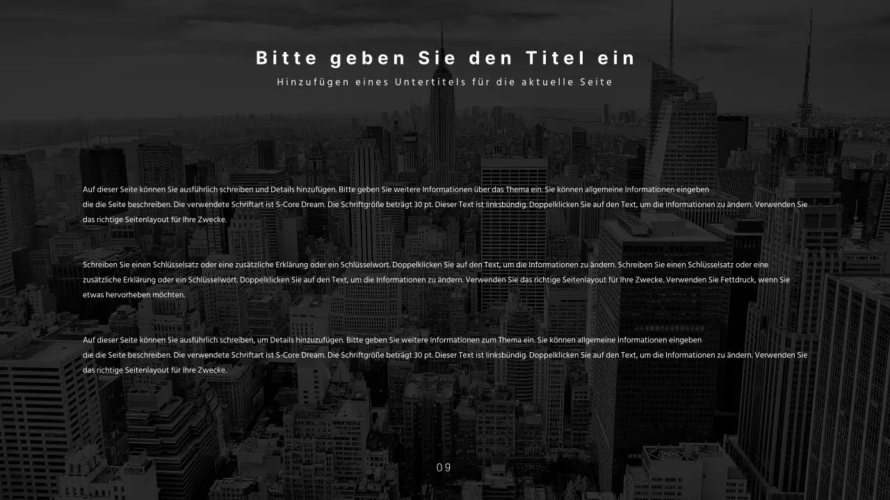 Saubere Präsentationen