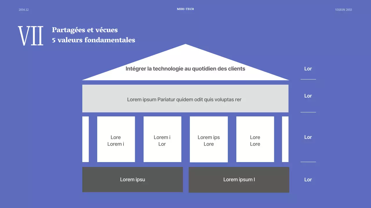 Présentation simple d'un événement en bleu et gris