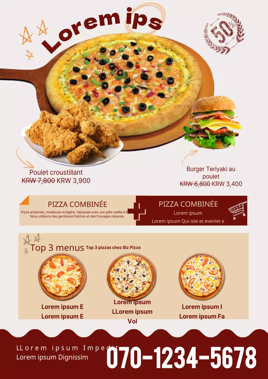 Pizza à moitié prix