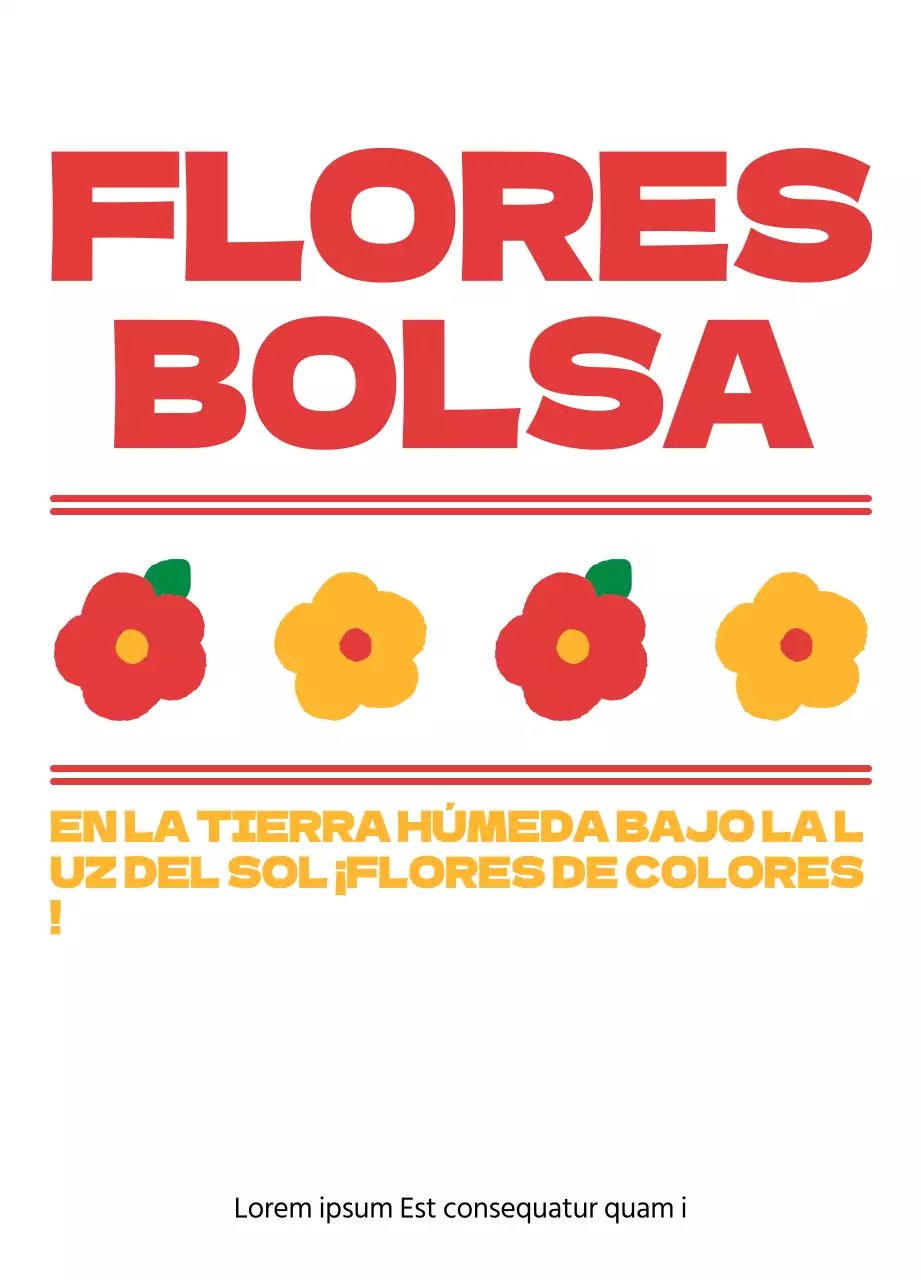 Bolsitas de té de flores con ilustraciones florales rojas y naranjas