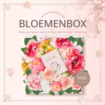 Roze Vrouwelijke Witte Dag Bloemendoos Boeking Evenement