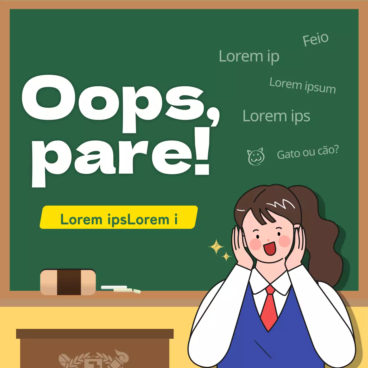 Cartão de classificação com a face amarela e verdeNews design