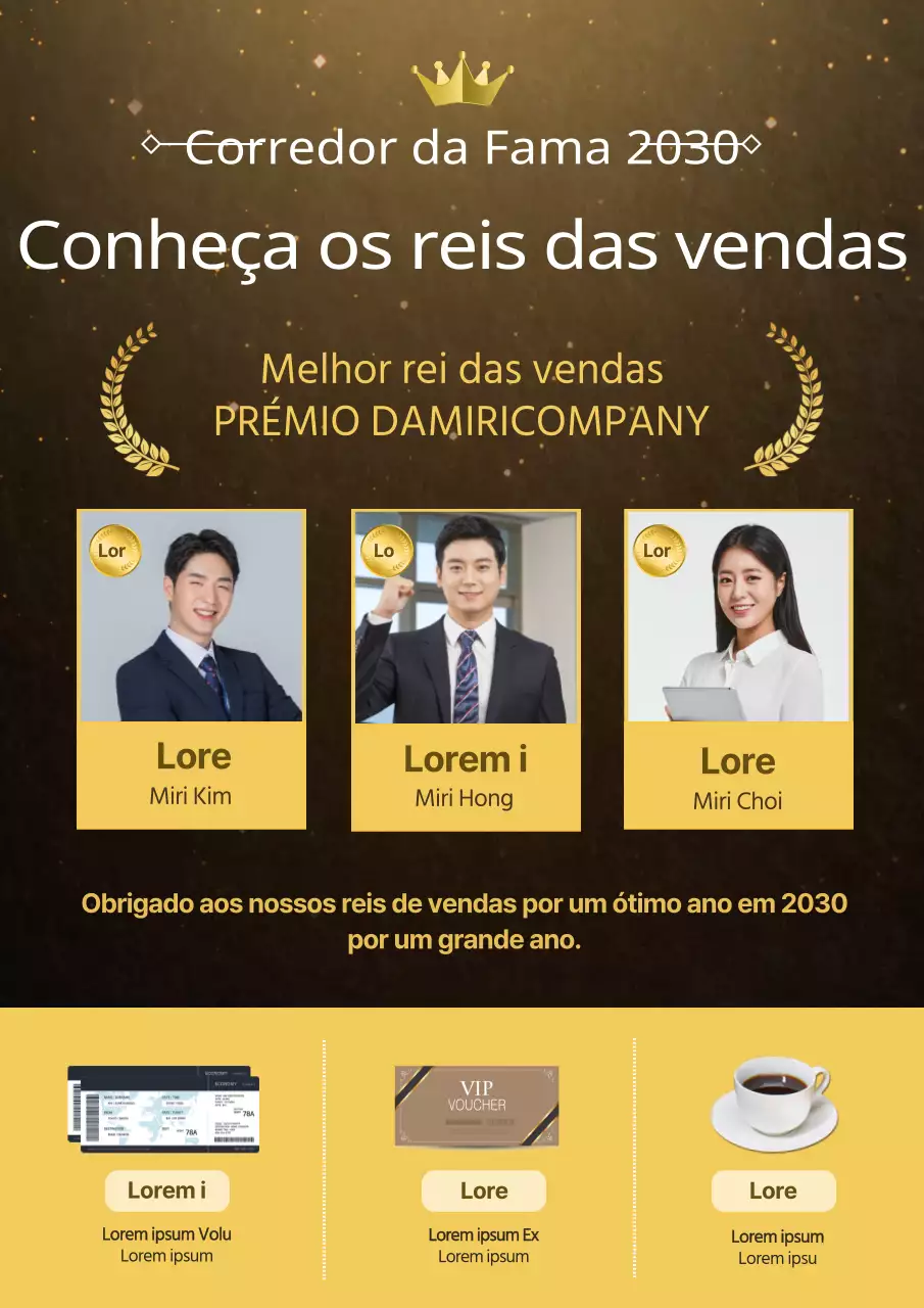 Um guia de recrutamento de empresas a cores com um efeito de brilho amarelo
