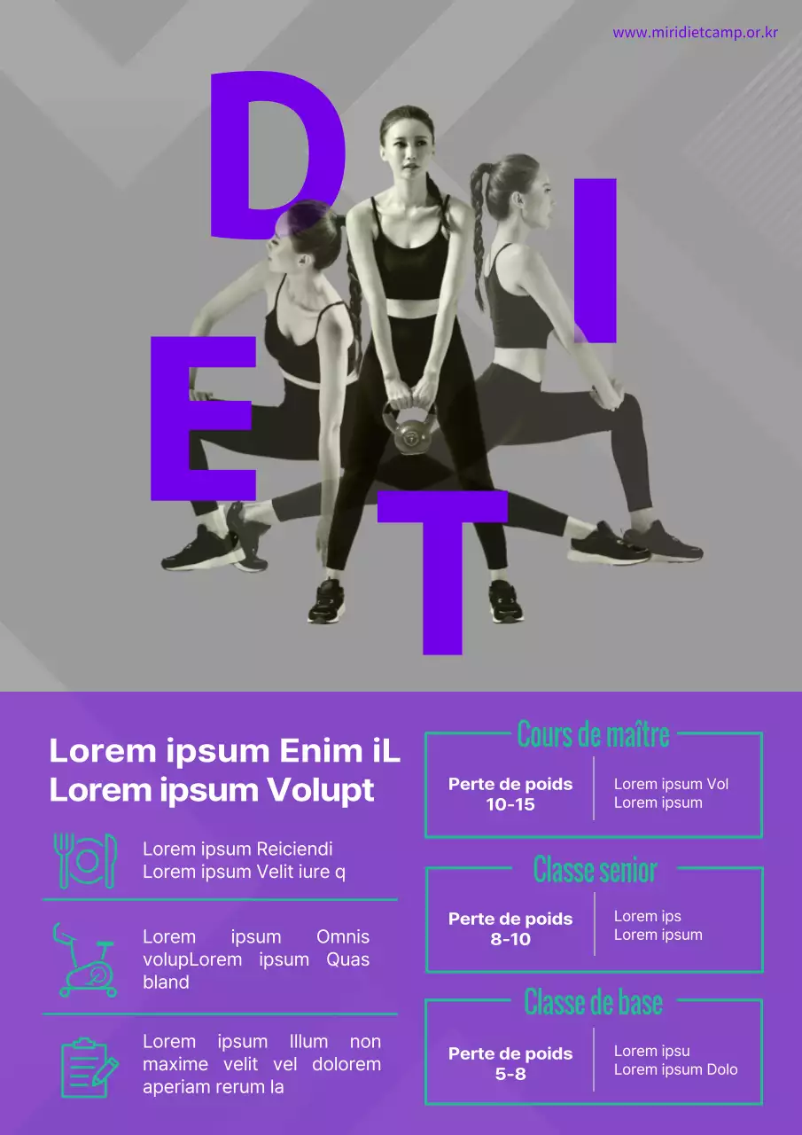 Guide des camps de vacances violet et gris