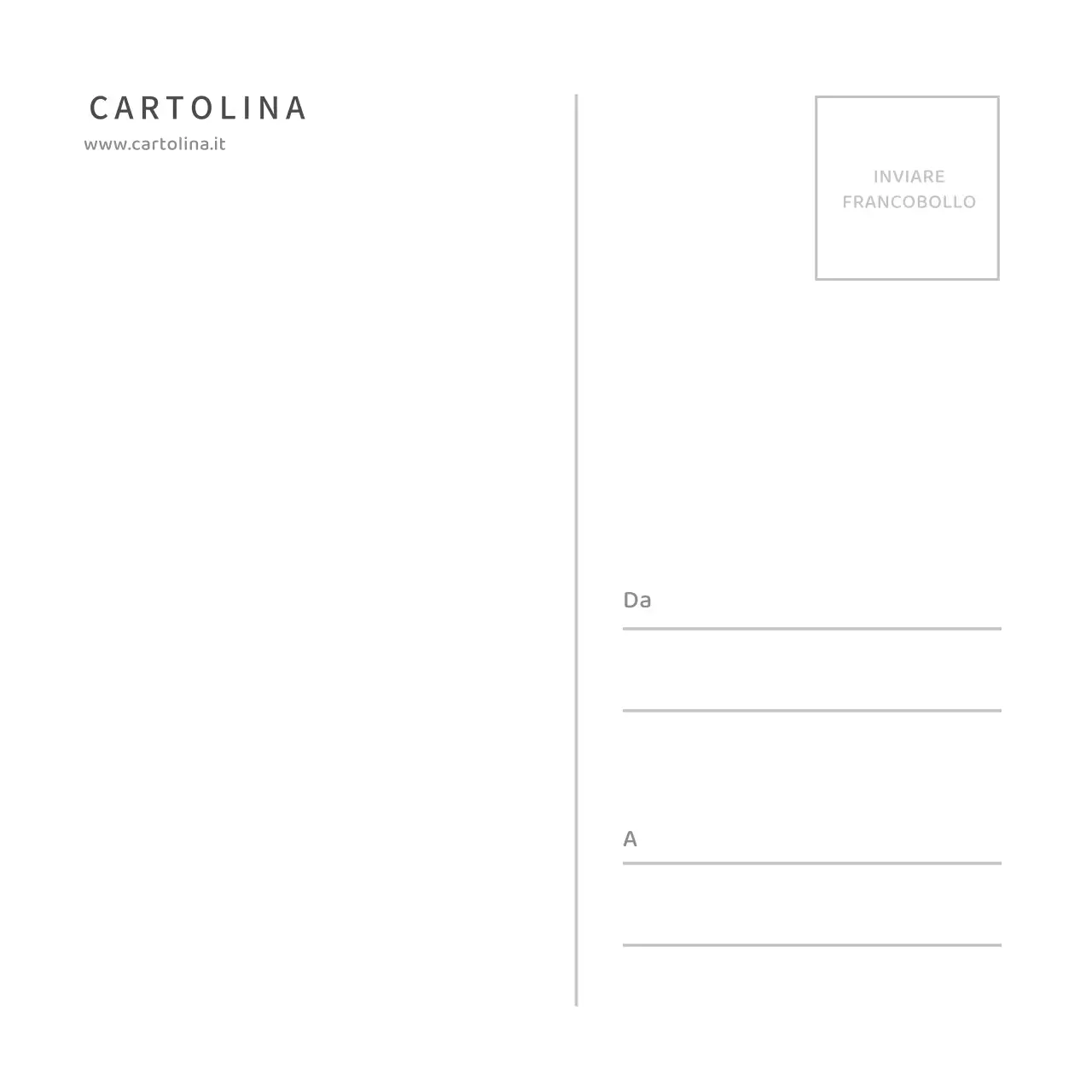 Semplice cartolina fotografica cartolina postale